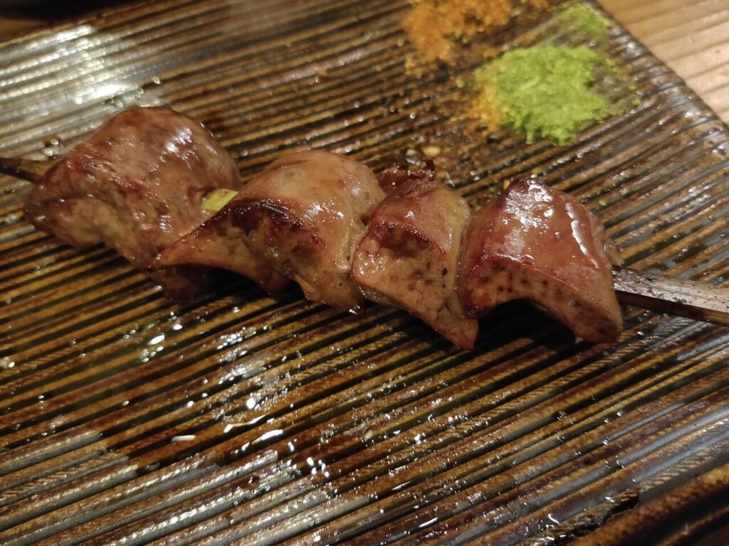 白レバー串